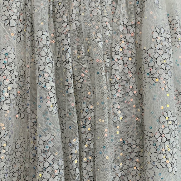 NWT ELLIAT Size S Harrow in Multi Color Sequin Floral Stitch Midi Dress - Picture 4 of 12